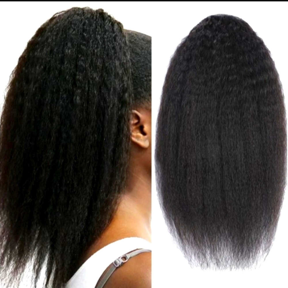 Human Hair  Straight Ponytail